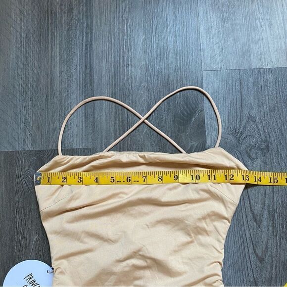 Princess Polly Dress Maeve Mini Beige US 2 Stretch Party - Picture 8 of 12